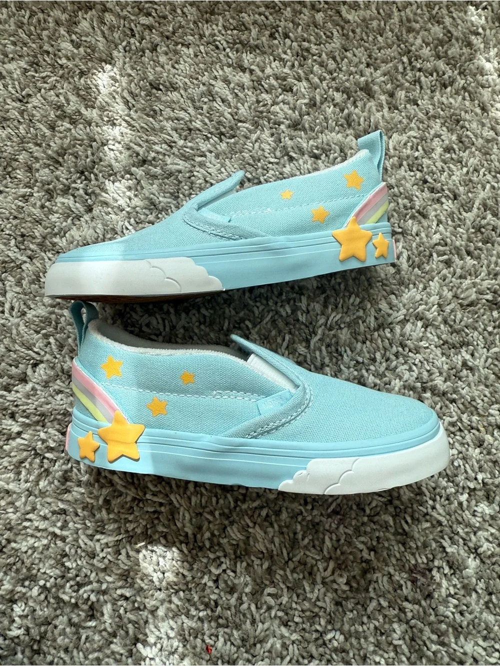 Vans Toddler shooting star rainbow Classic Slip-On V Shoe size 9